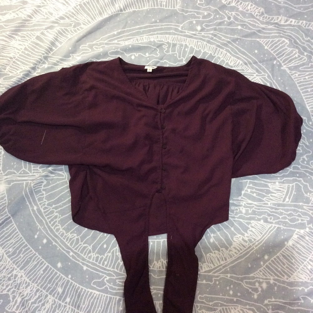 Purple dizzare half sleeve shirt